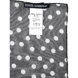 Black Polka Dots Polyester Wrap Shawl Scarf