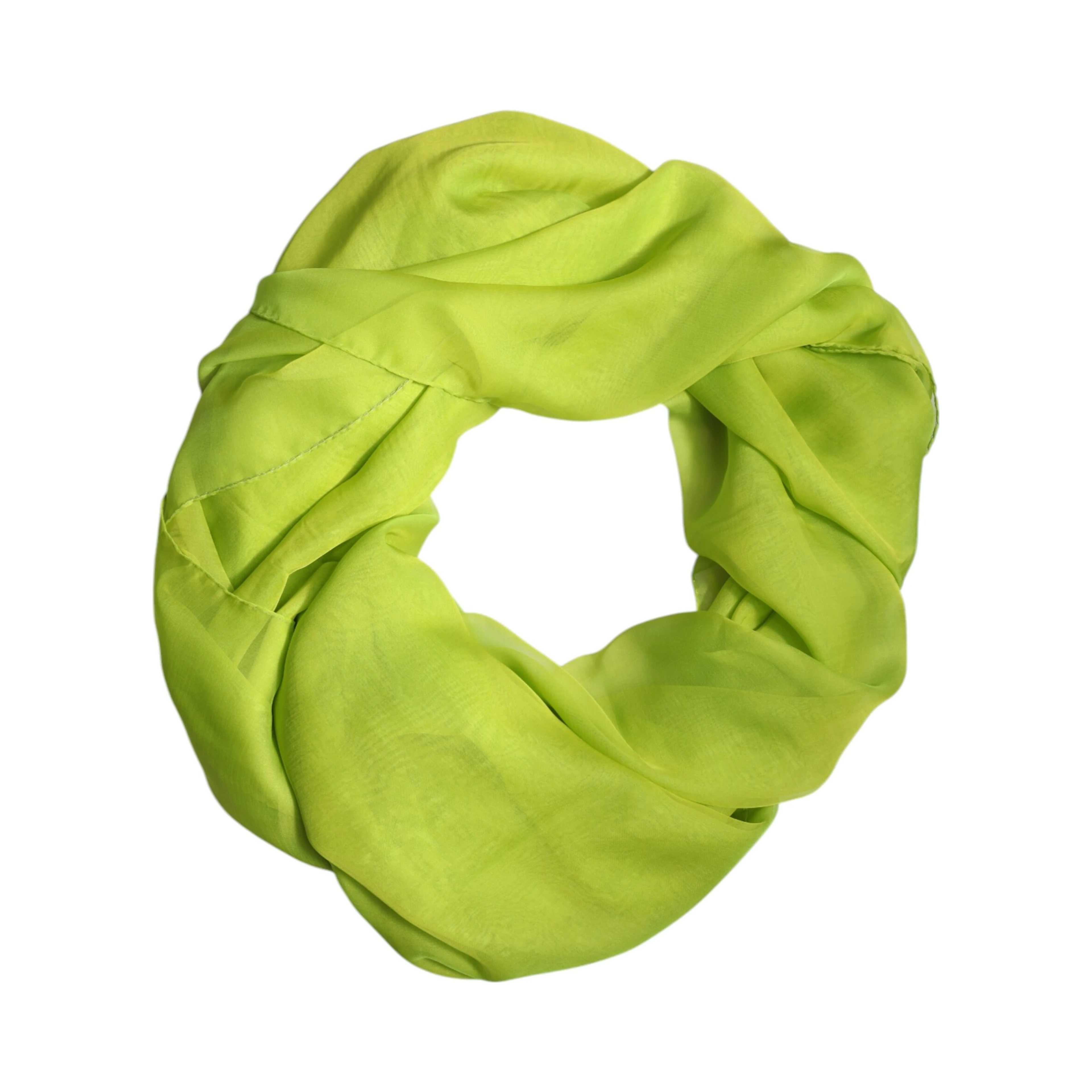 Green Silk Rectangle Wrap Shawl Neck Warmer Scarf