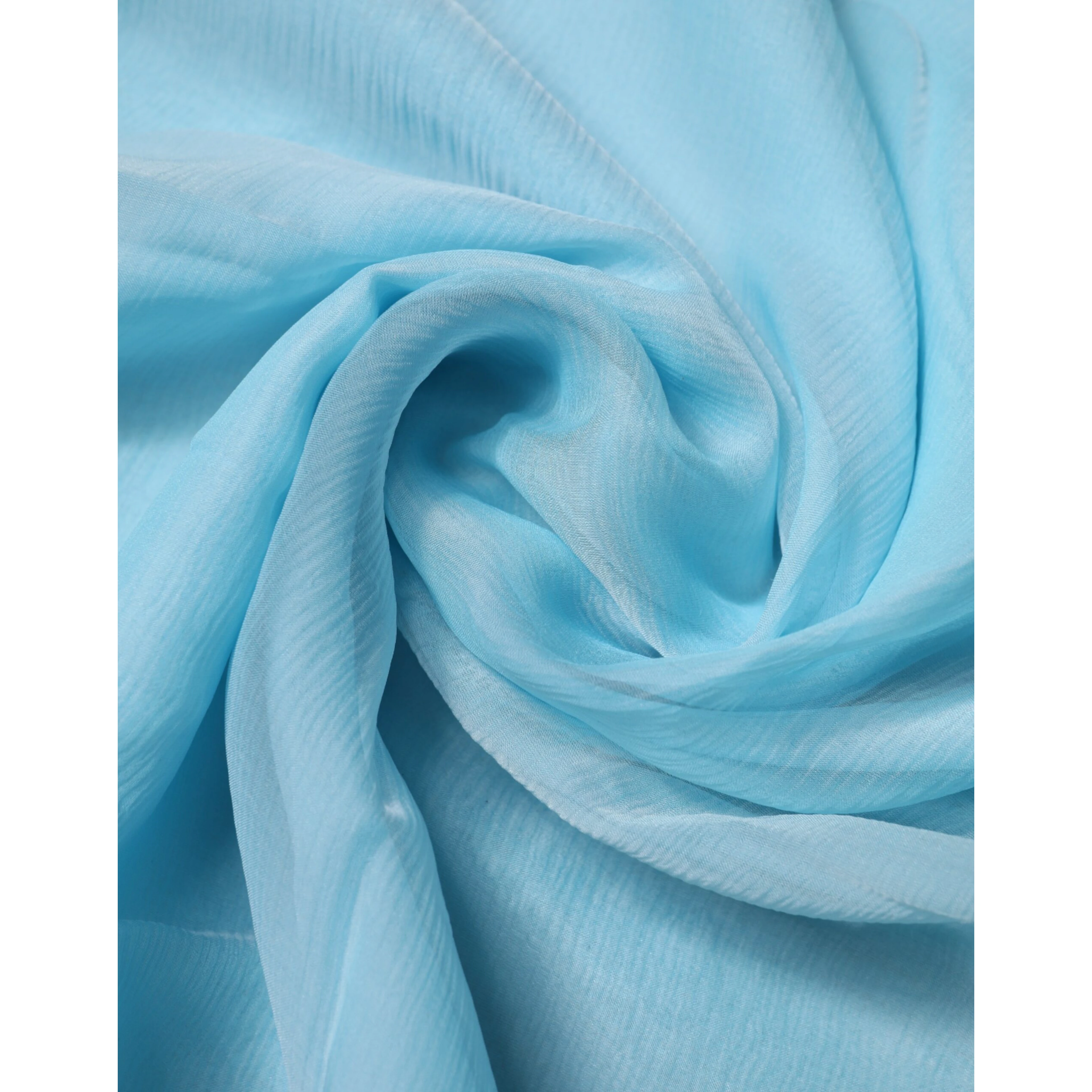 Light Blue Silk Rectangle Wrap Shawl Scarf