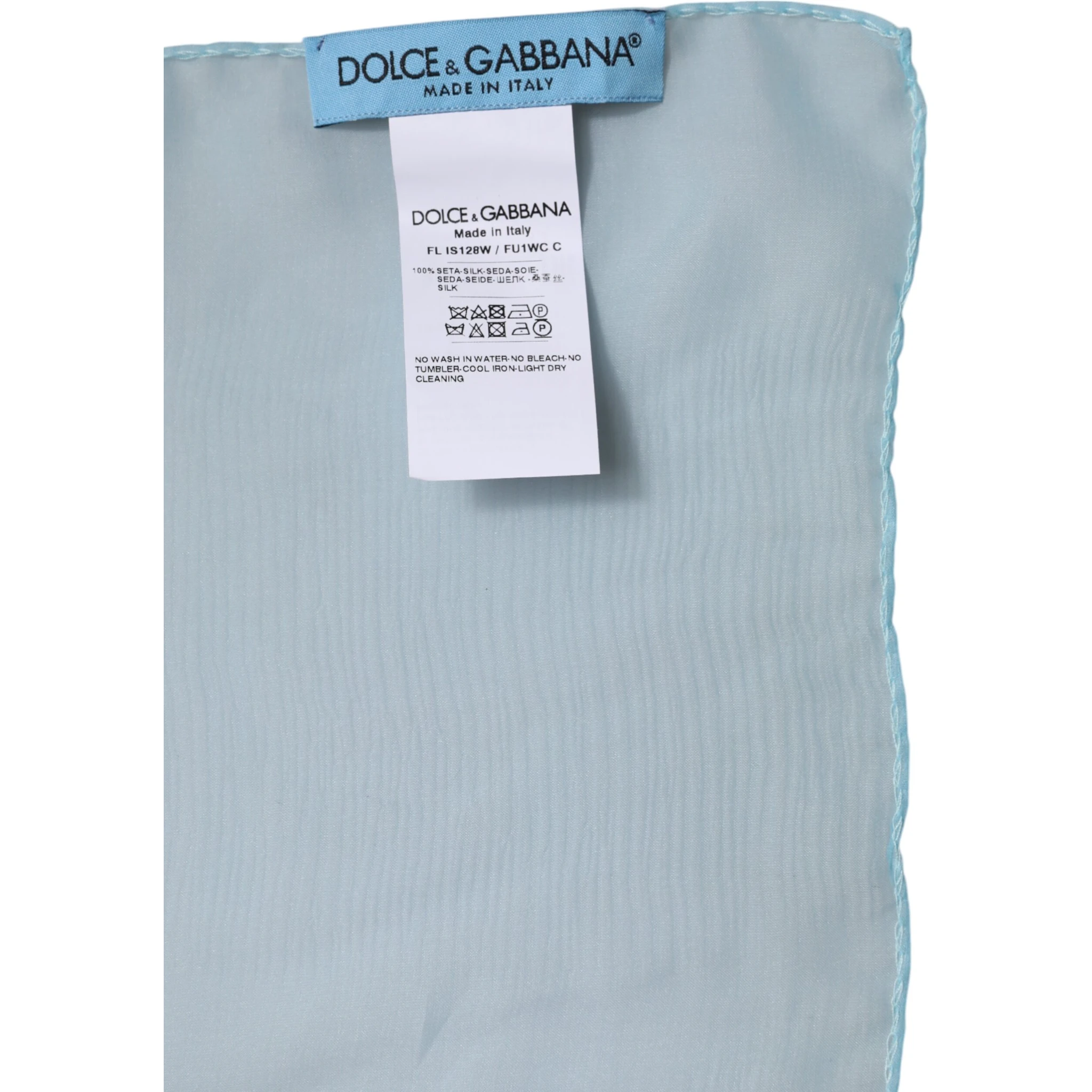 Light Blue Silk Rectangle Wrap Shawl Scarf