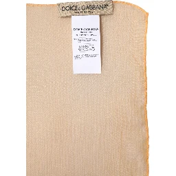 Orange Silk Rectangle Wrap Shawl Scarf