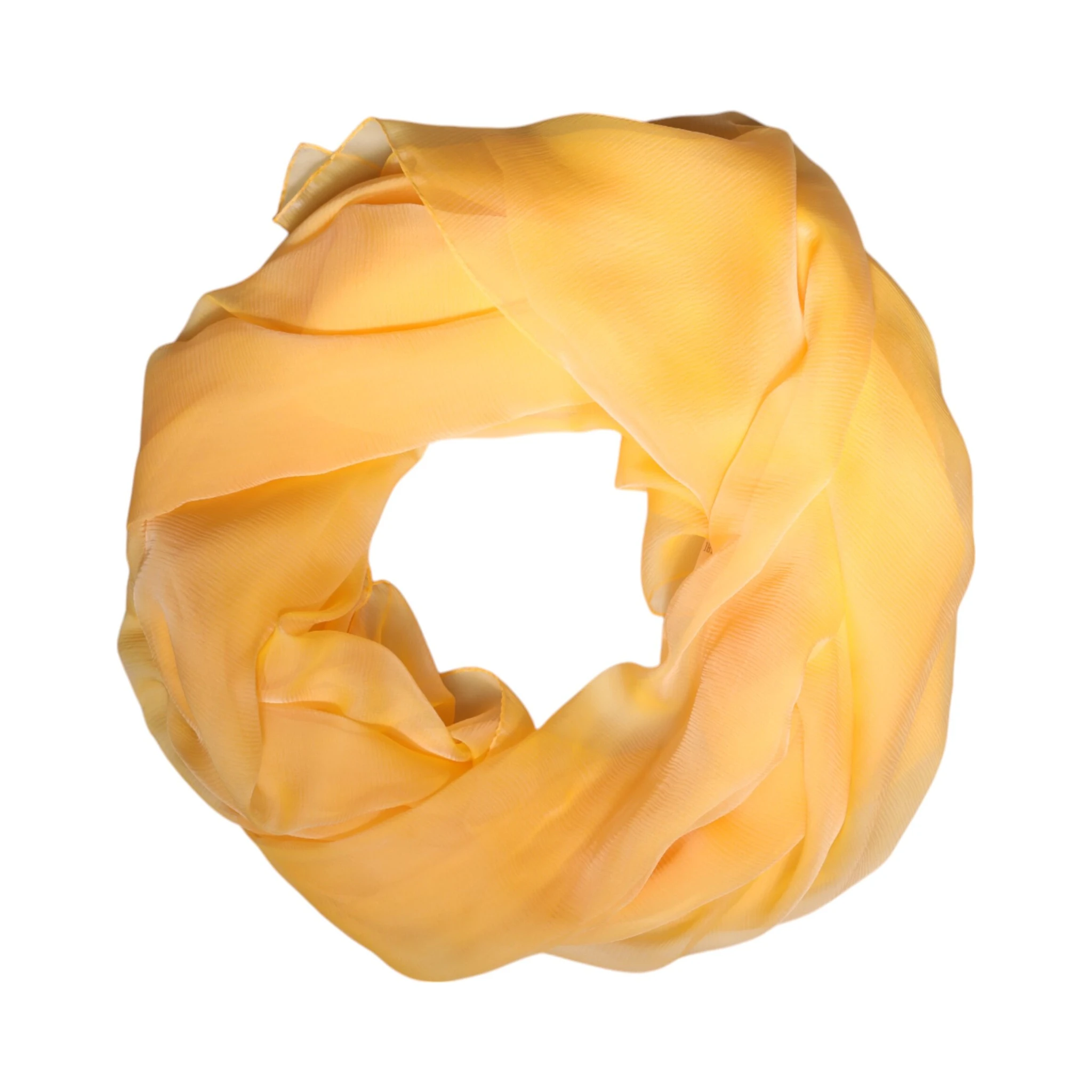 Yellow Silk Rectangle Wrap Shawl Scarf
