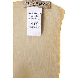 Yellow Silk Rectangle Wrap Shawl Scarf