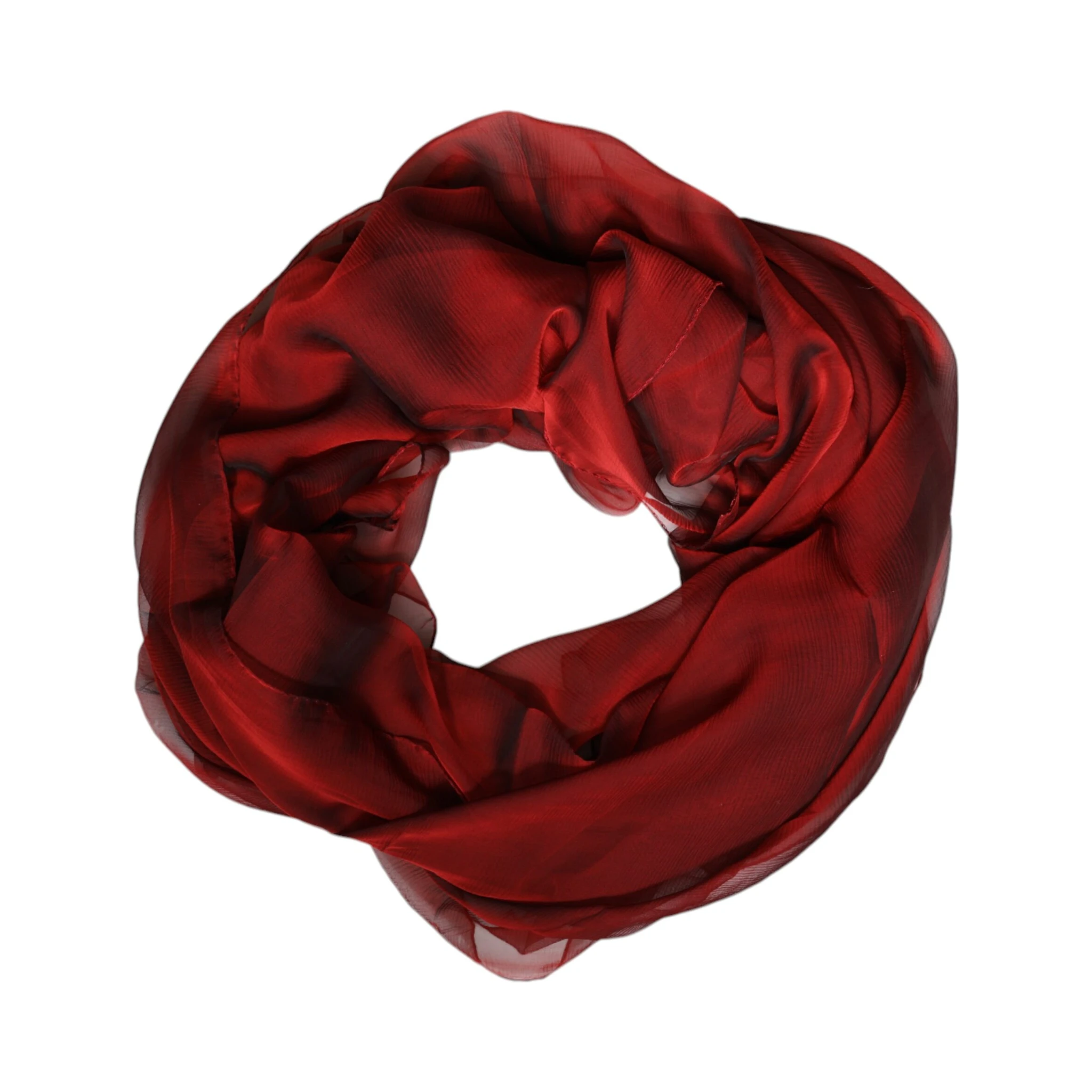 Red Silk Rectangle Women Wrap Shawl Scarf