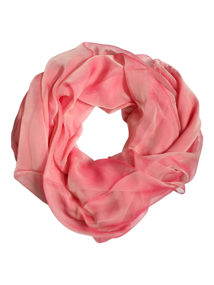 Pink Silk Rectangle Women Wrap Shawl Scarf