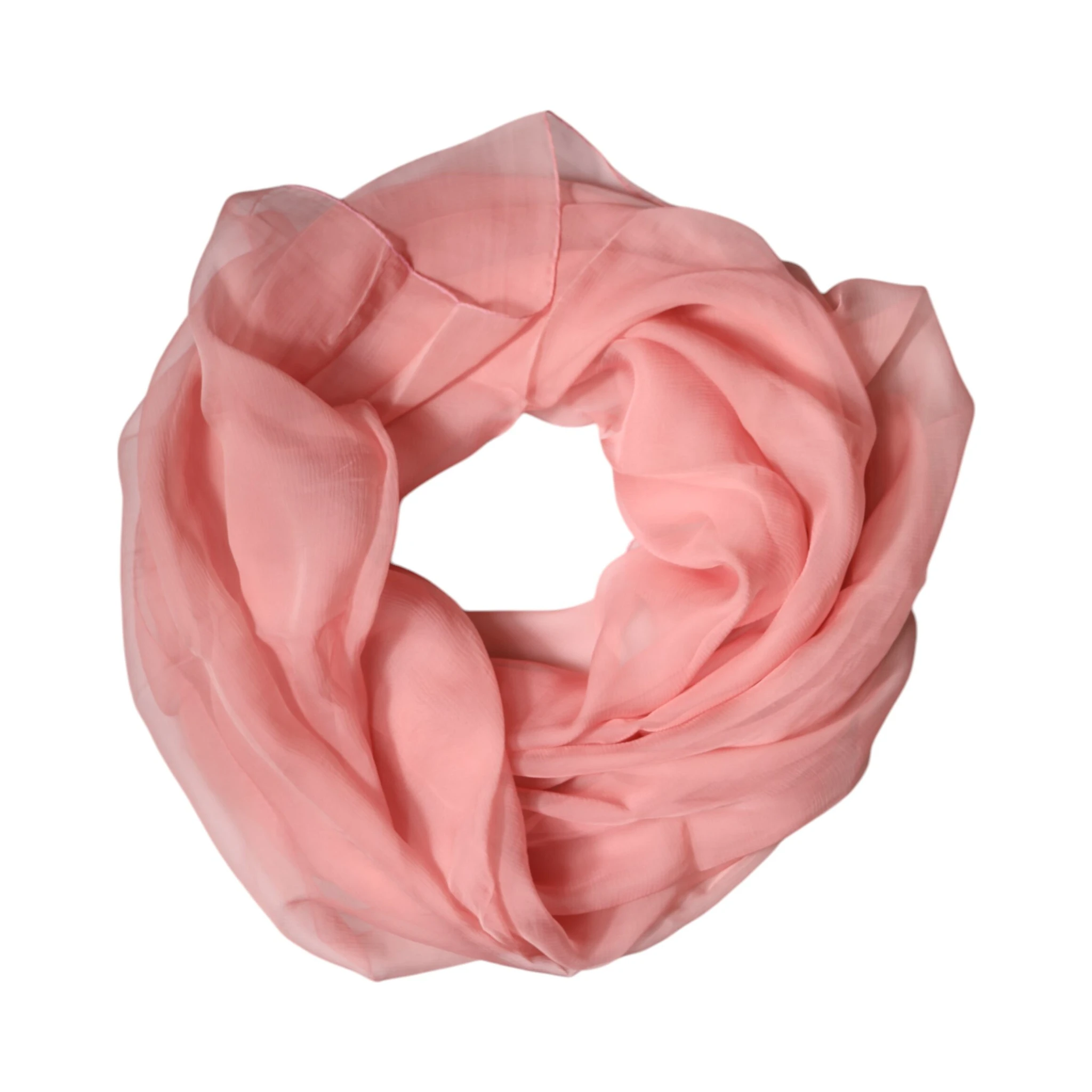 Pink Silk Rectangle Women Wrap Shawl Scarf