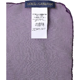 Purple Silk Rectangle Wrap Shawl Scarf