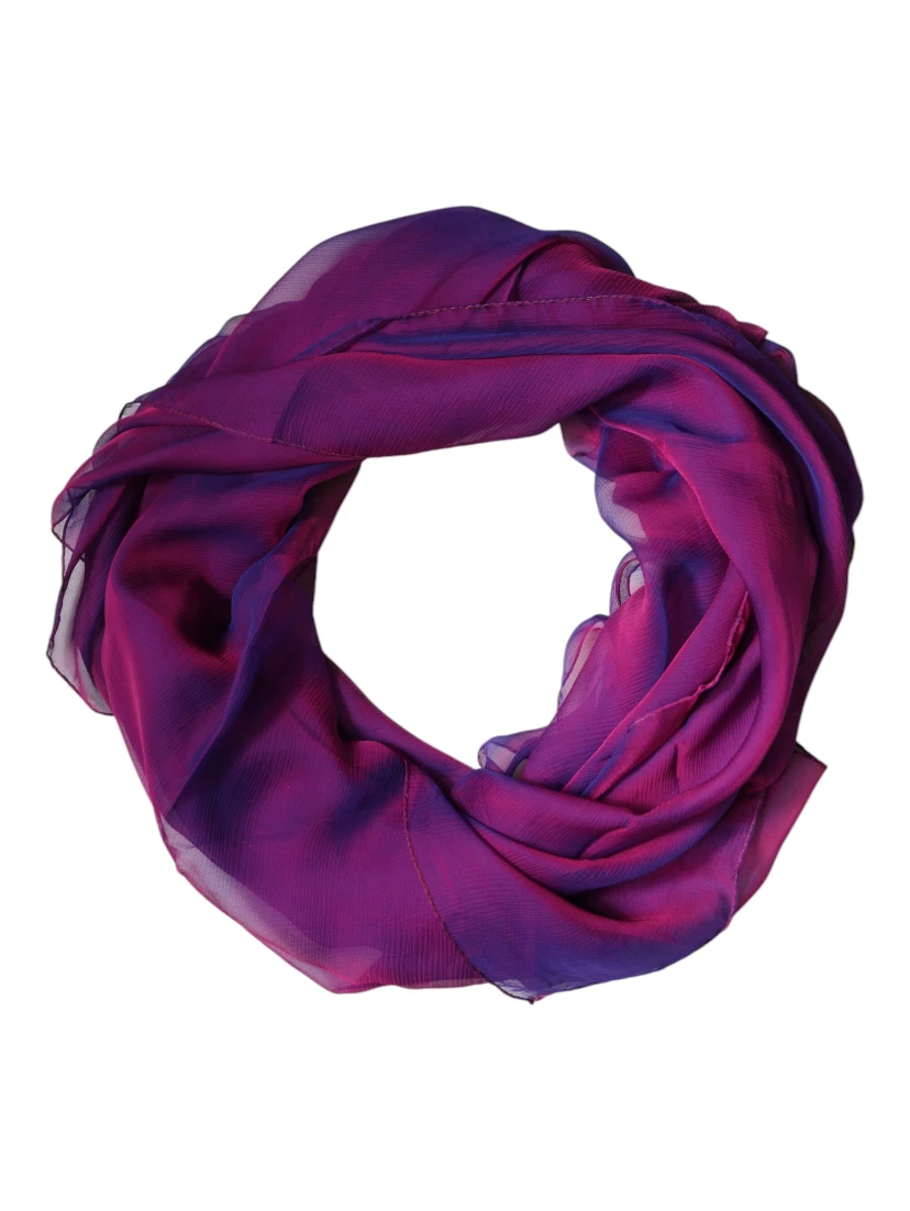 Purple Silk Rectangle Wrap Shawl Scarf