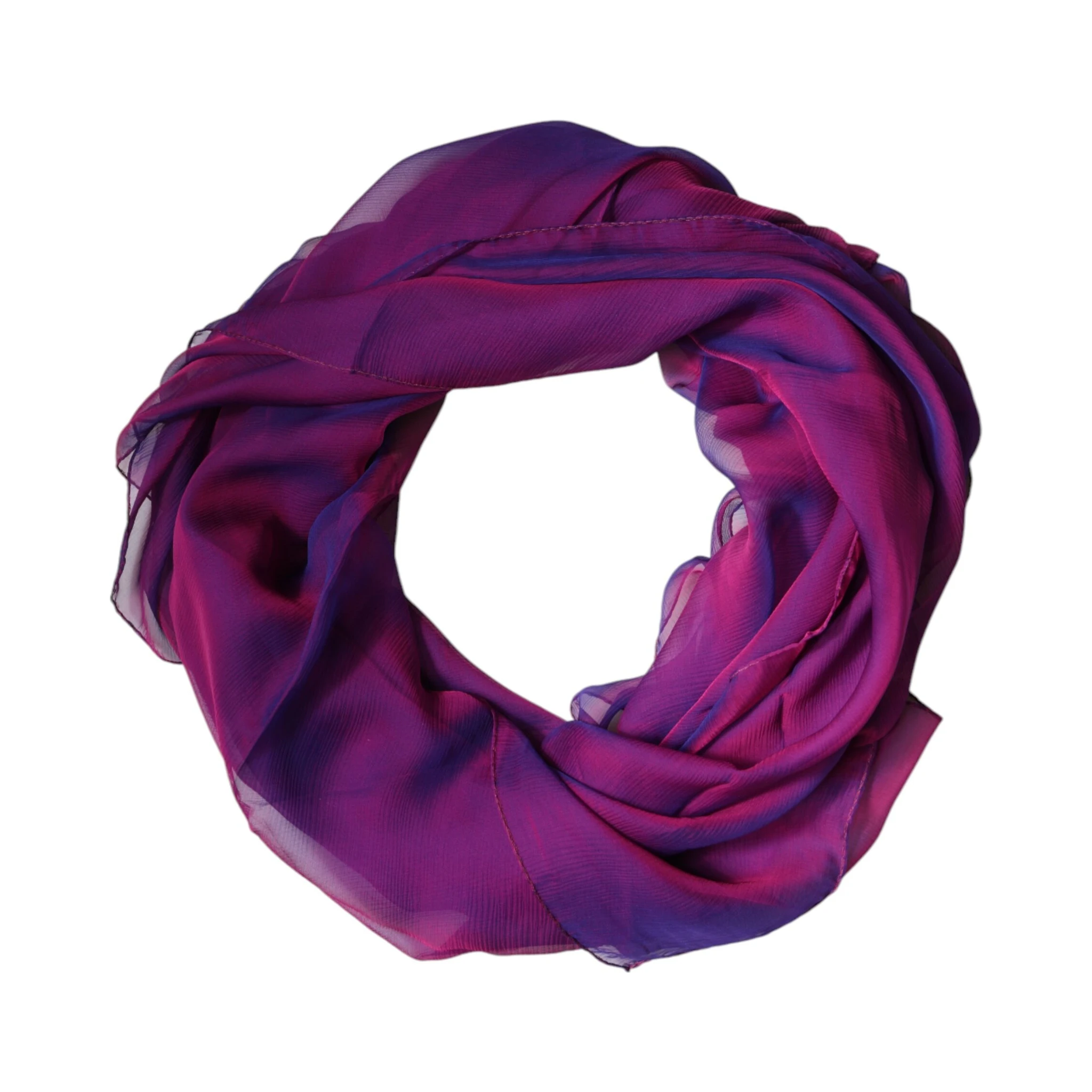 Purple Silk Rectangle Wrap Shawl Scarf