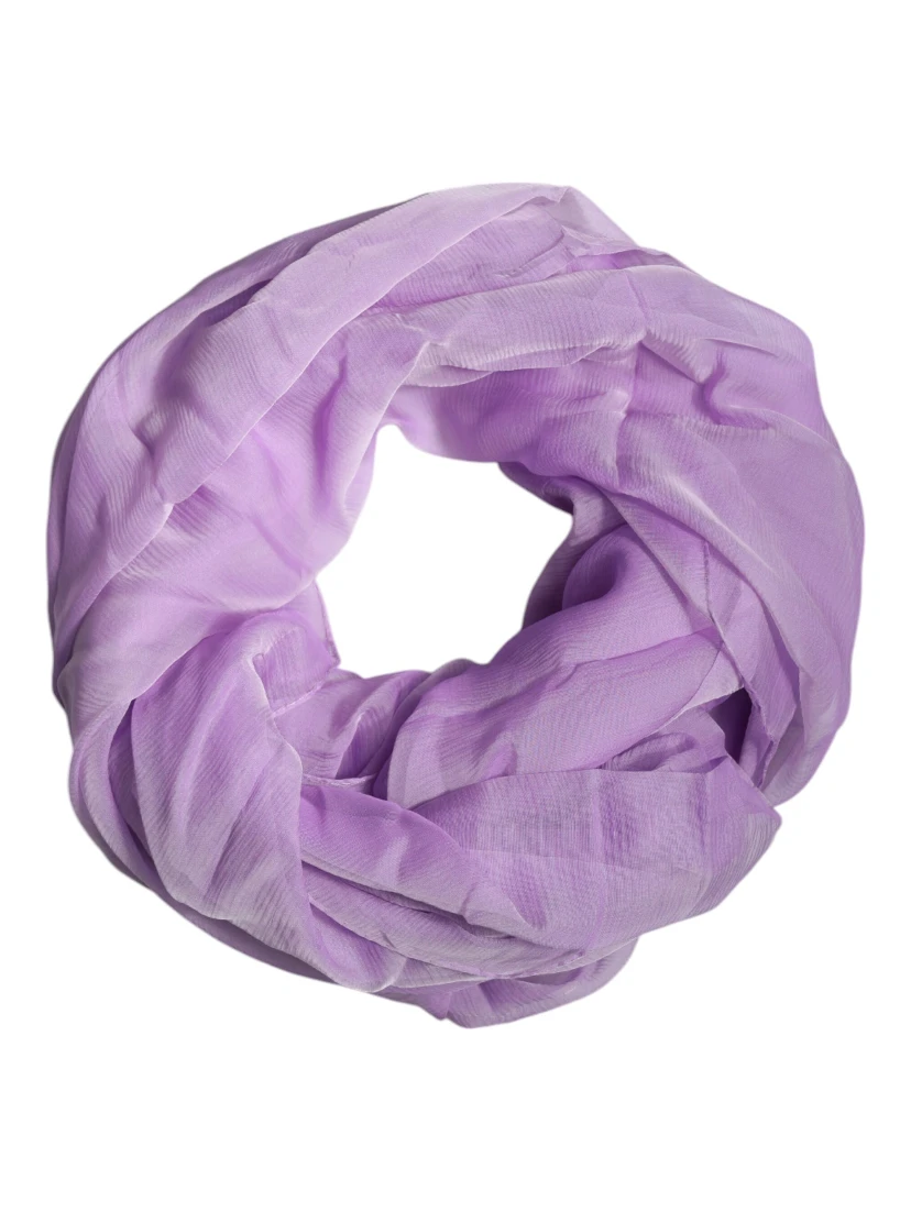 Purple Silk Rectangle Wrap Shawl Scarf
