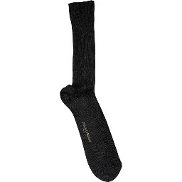Black Cotton DG Logo Mid Calf Men Socks
