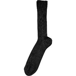 Black Cotton DG Logo Mid Calf Men Socks