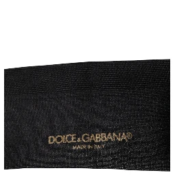 Black Cotton DG Logo Mid Calf Men Socks