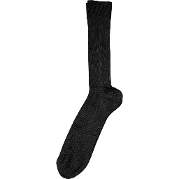 Black Cotton DG Logo Mid Calf Men Socks