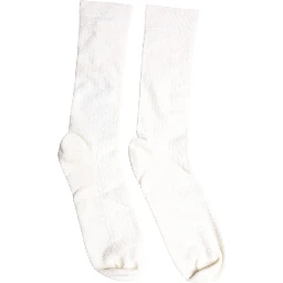 White Cotton Solid Mid Calf Men Socks