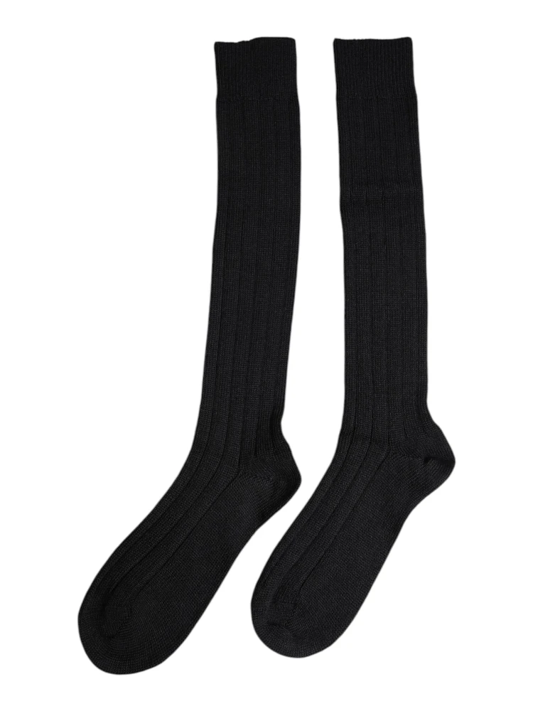 Black DG Logo Print Over The Calf Socks alternative