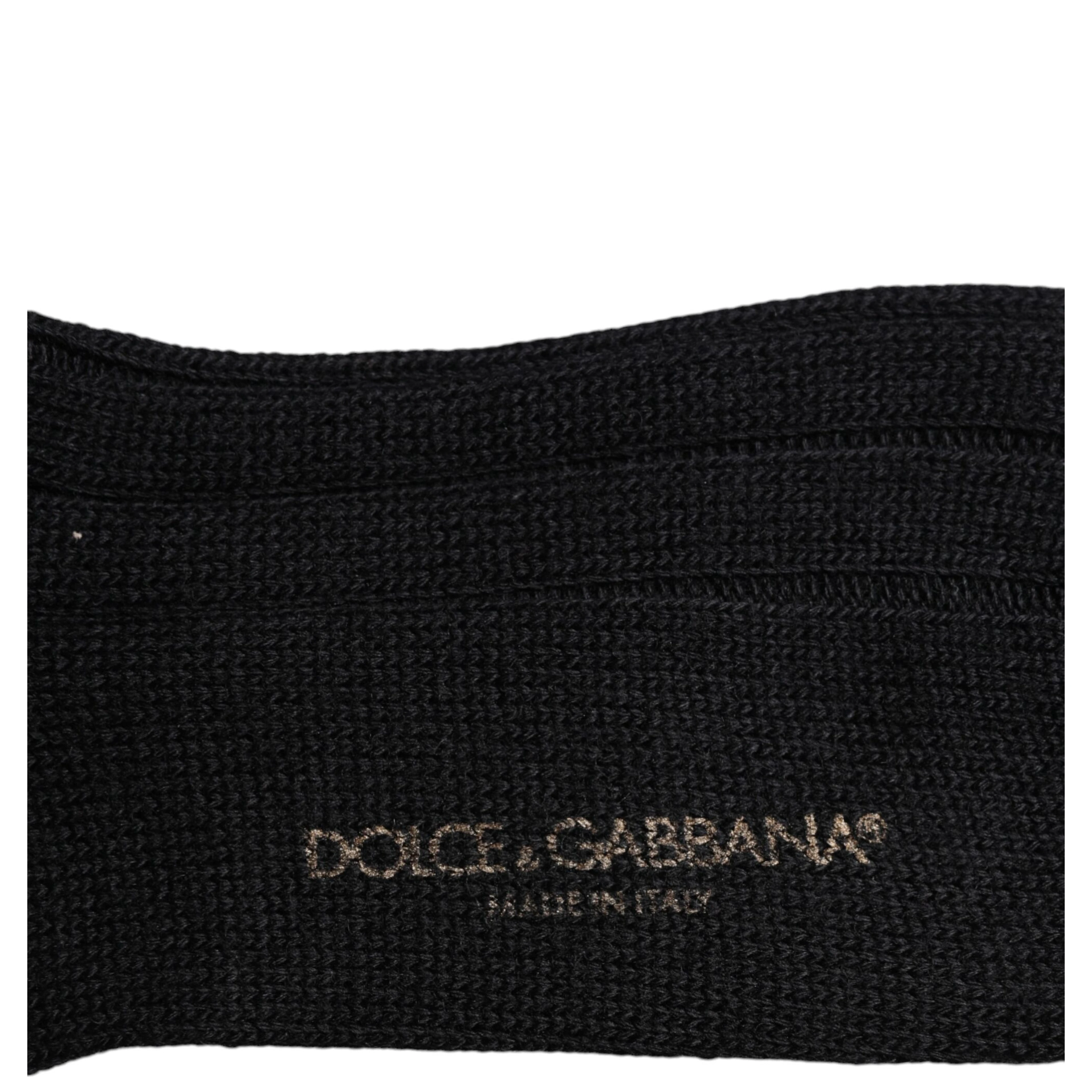 Black DG Logo Print Over The Calf Socks