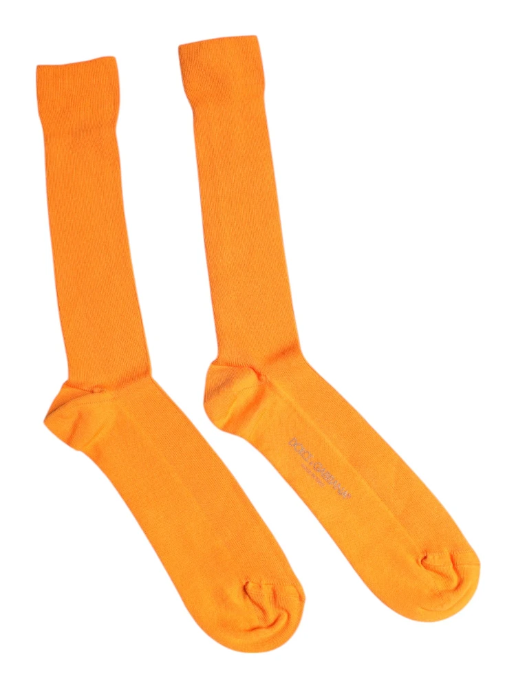 Orange Cotton Logo Over The Calf Socks alternative