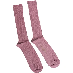 Rose Pink Cotton Over The Calf Socks