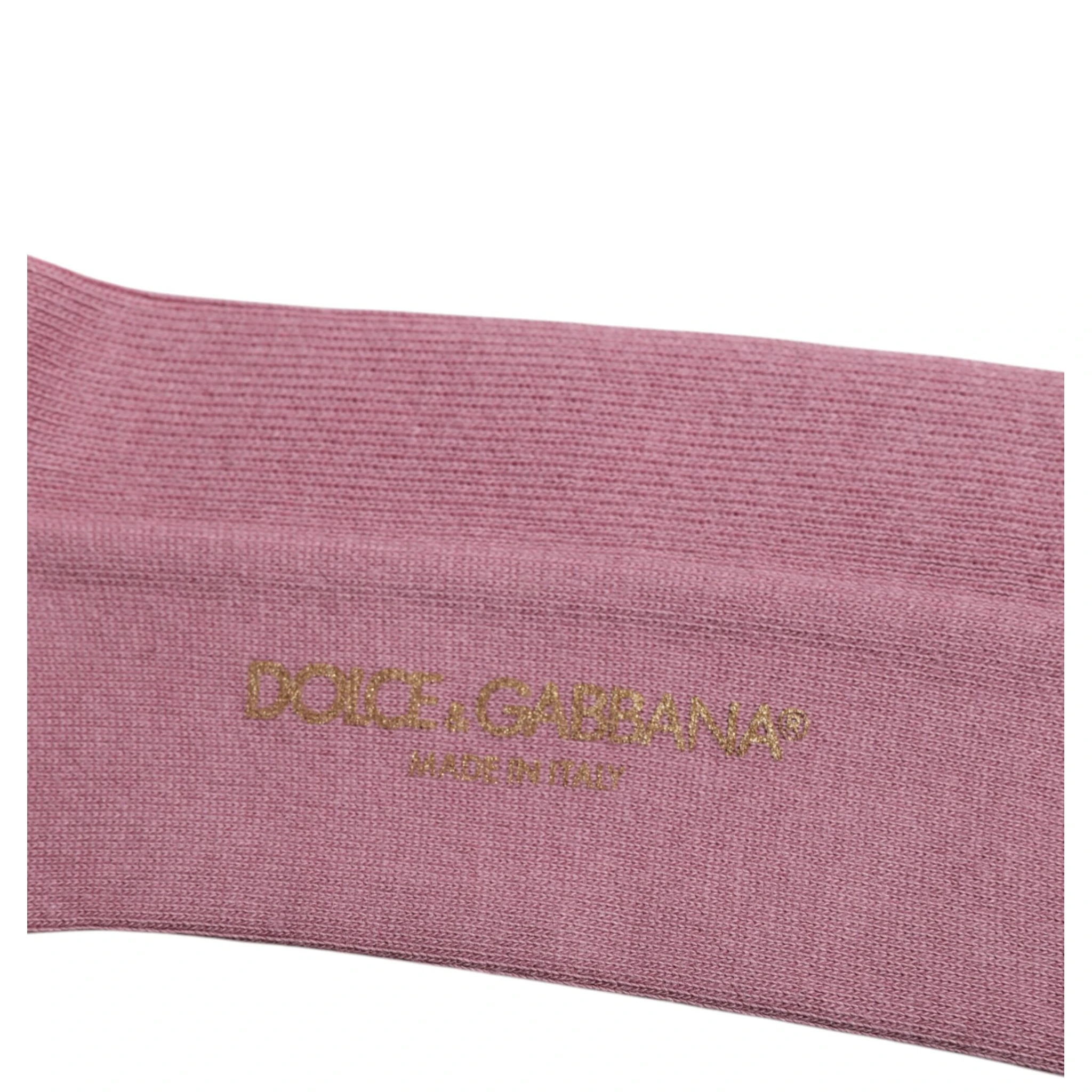 Rose Pink Cotton Over The Calf Socks