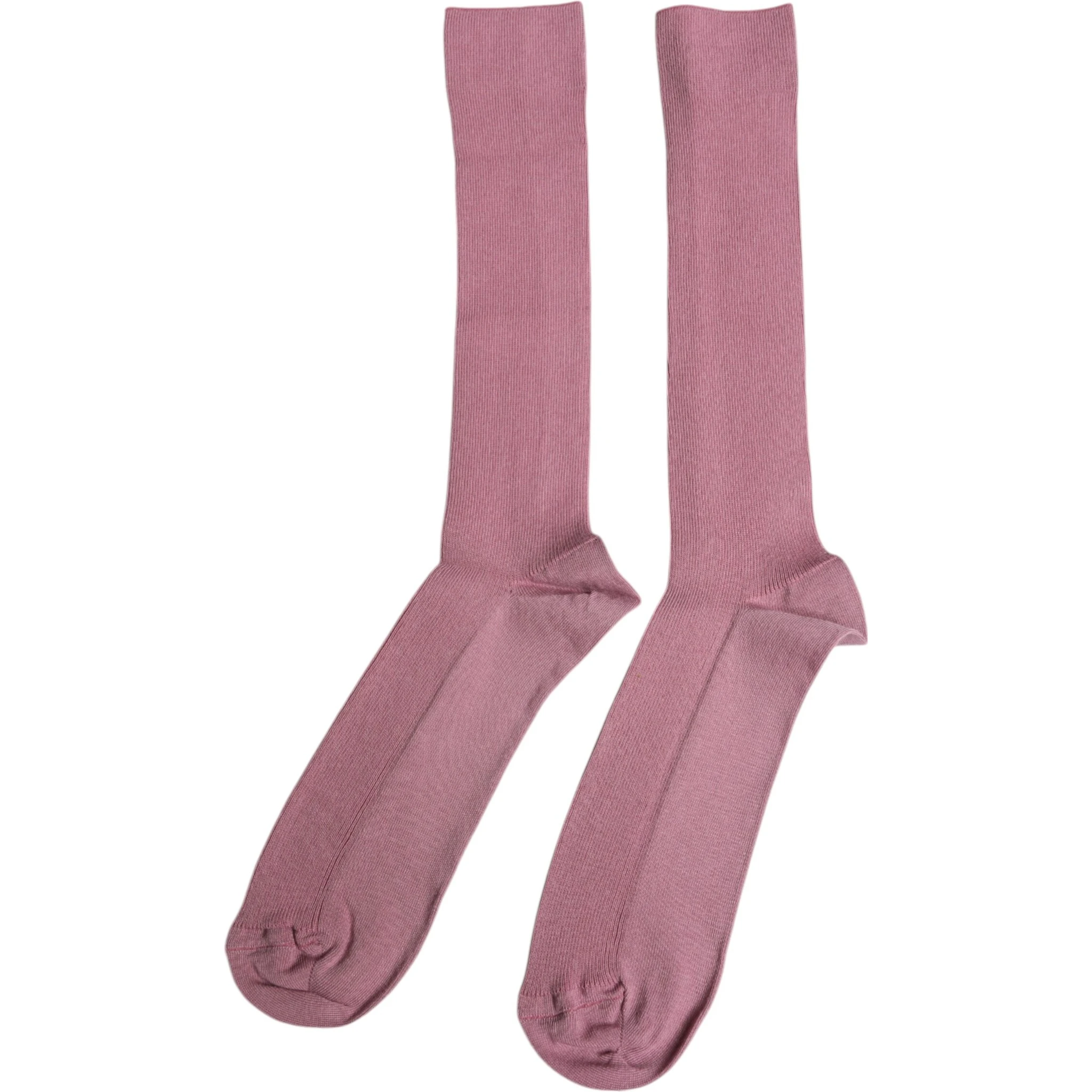 Rose Pink Cotton Over The Calf Socks