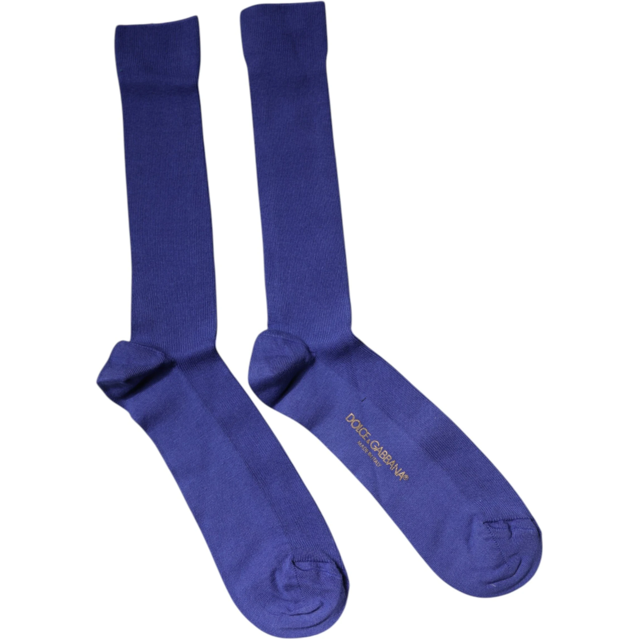 Purple Cotton Logo Over The Calf Socks