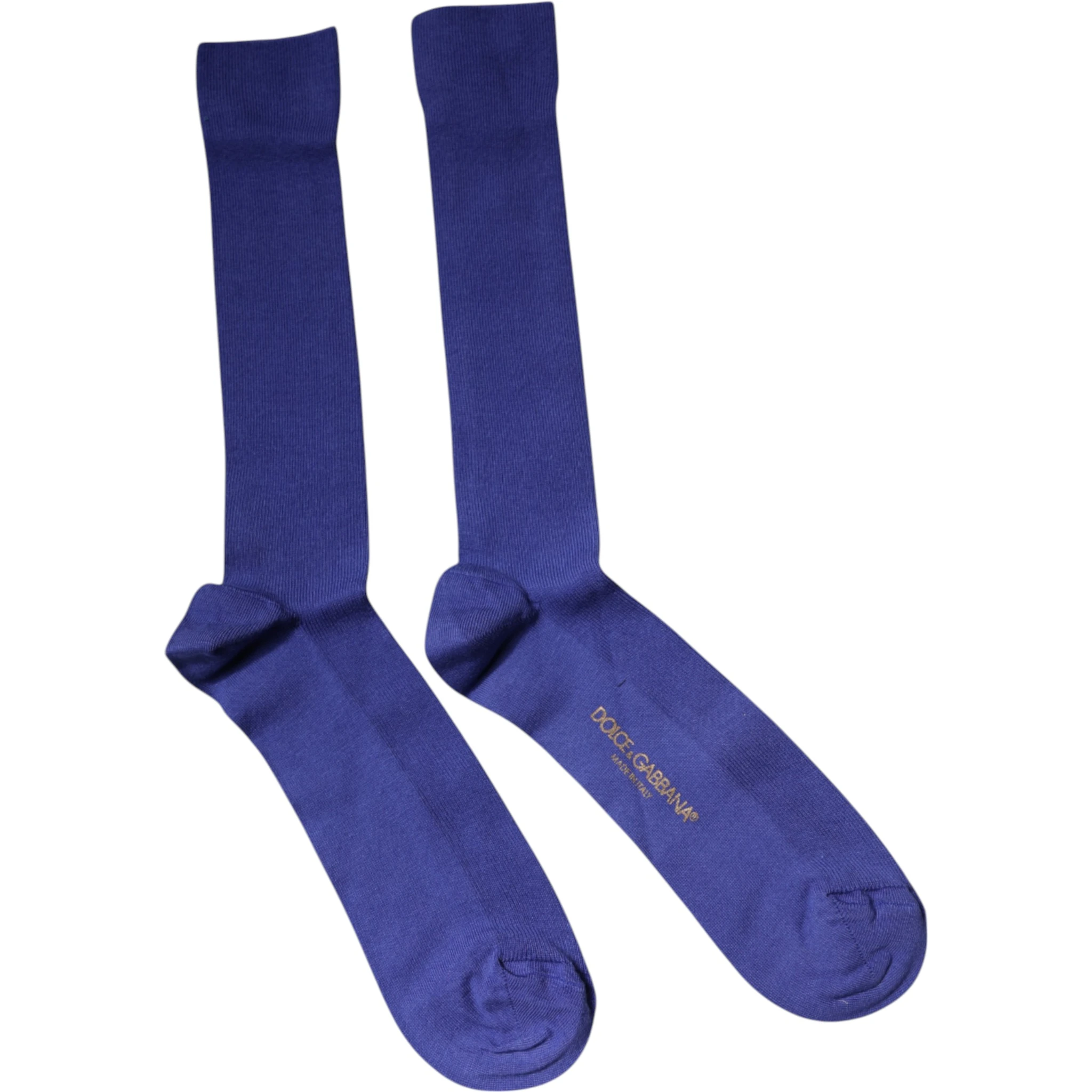 Purple Cotton Logo Over The Calf Socks
