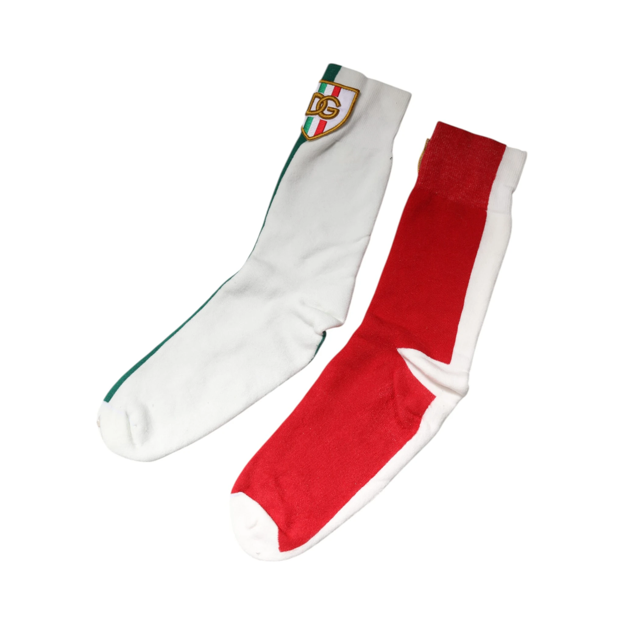 Multicolor Cotton DG Logo Patch Mid Calf Socks
