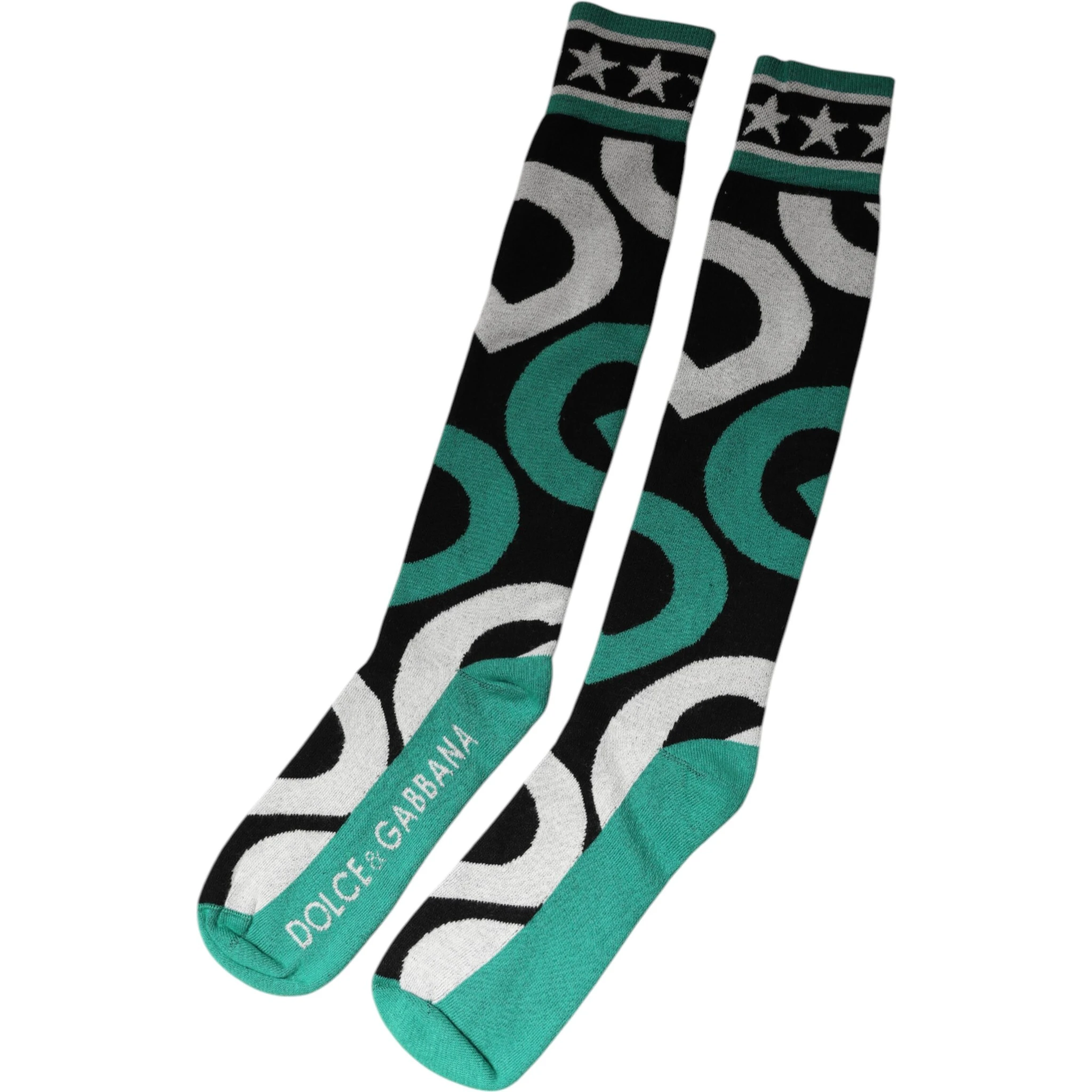 Multicolor Cotton Stretch Over Calf Socks