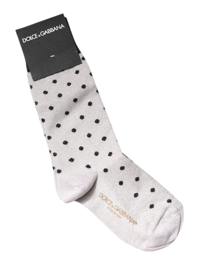 Gray Viscose Stretch Dotted Socks