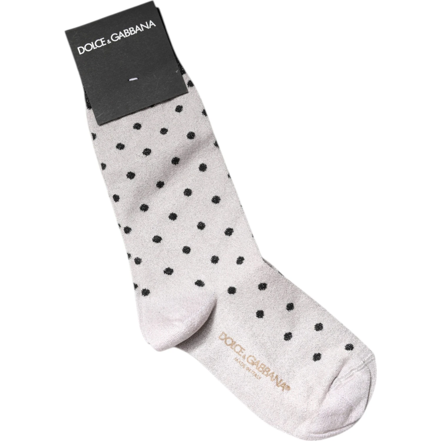 Gray Viscose Stretch Dotted Socks