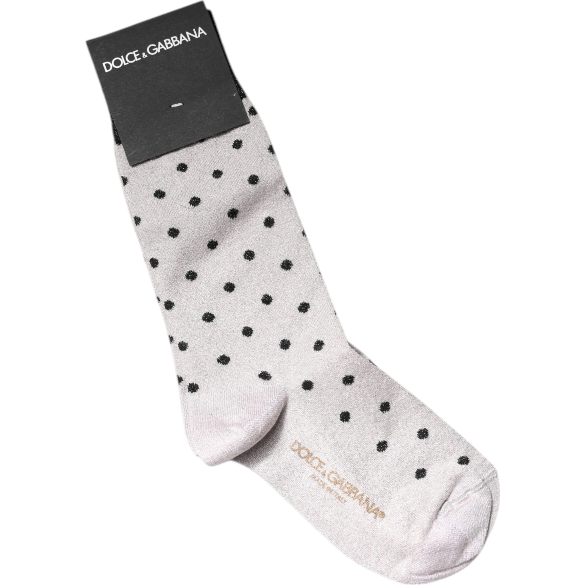 Gray Viscose Stretch Dotted Socks