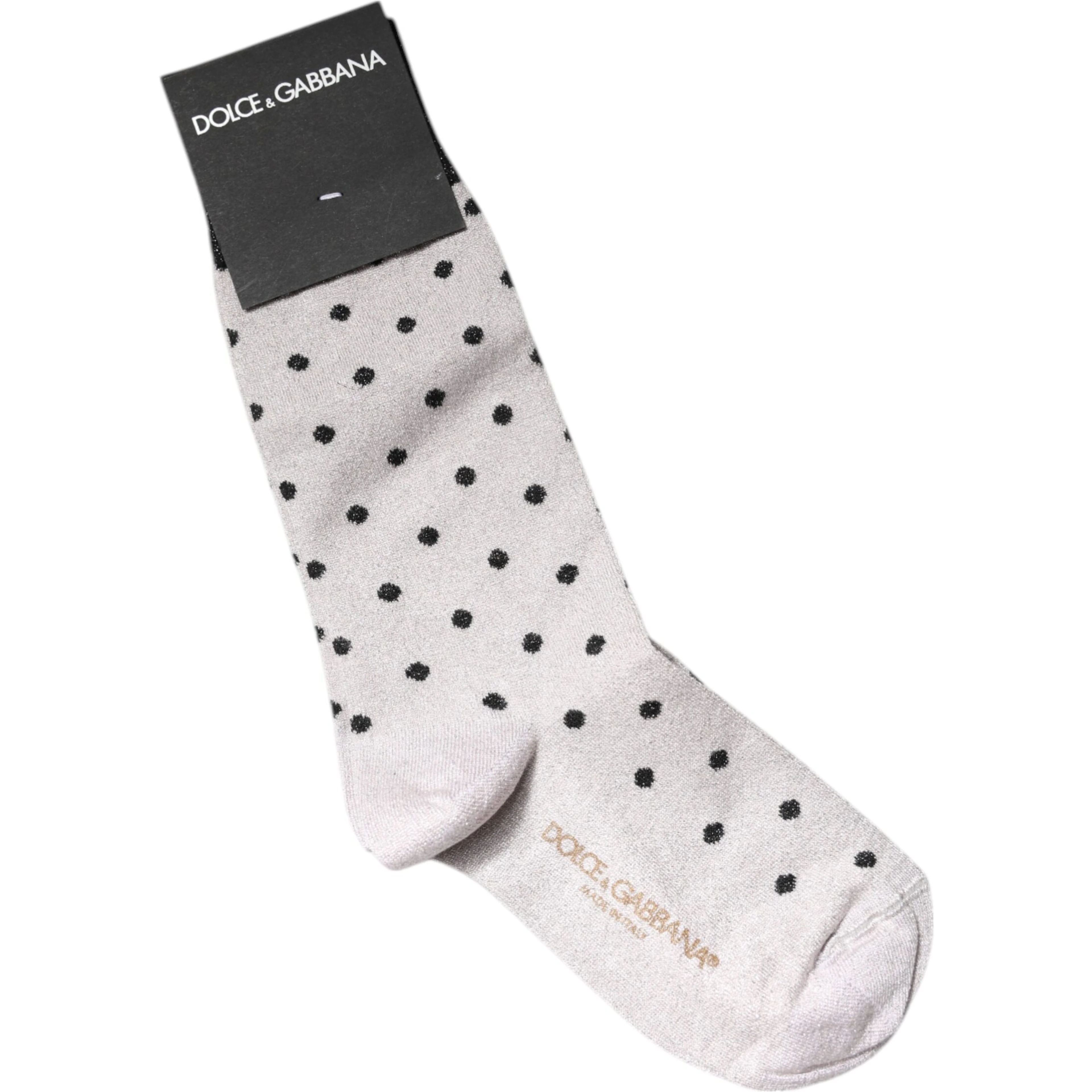 Gray Viscose Stretch Dotted Socks