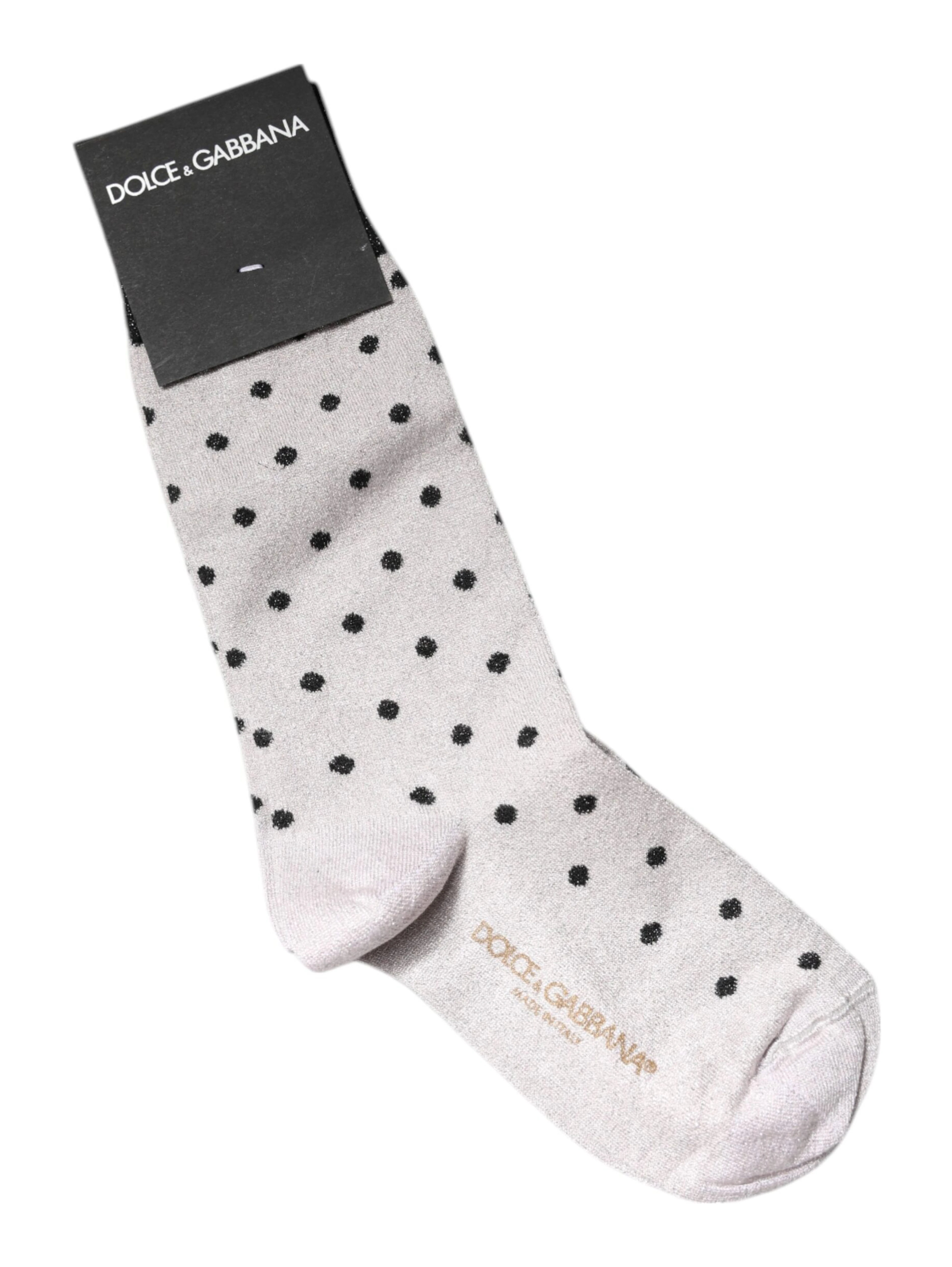 Gray Viscose Stretch Dotted Socks