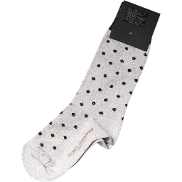 Gray Viscose Stretch Dotted Socks