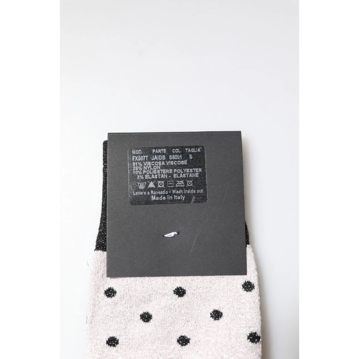 Gray Viscose Stretch Dotted Socks