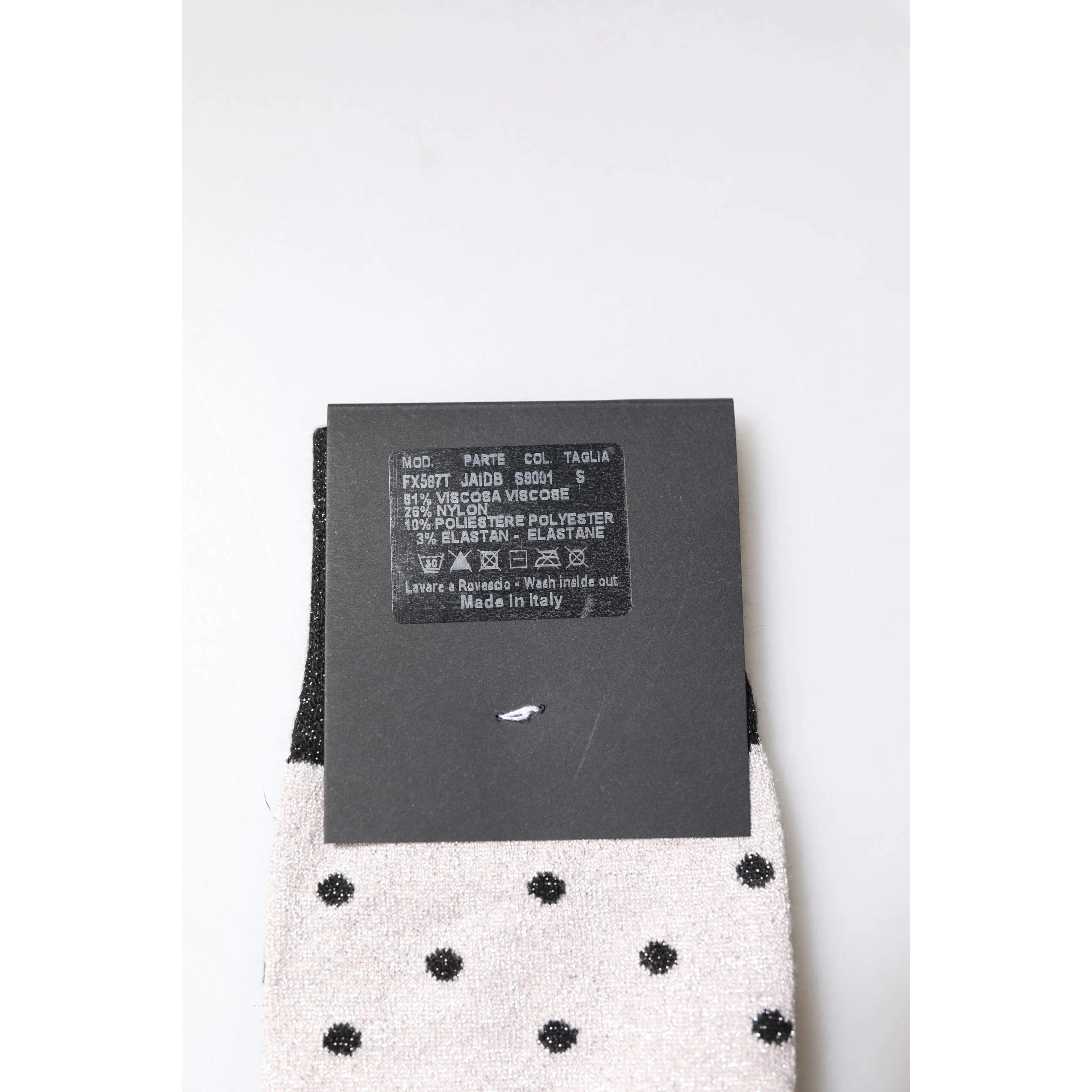 Gray Viscose Stretch Dotted Socks