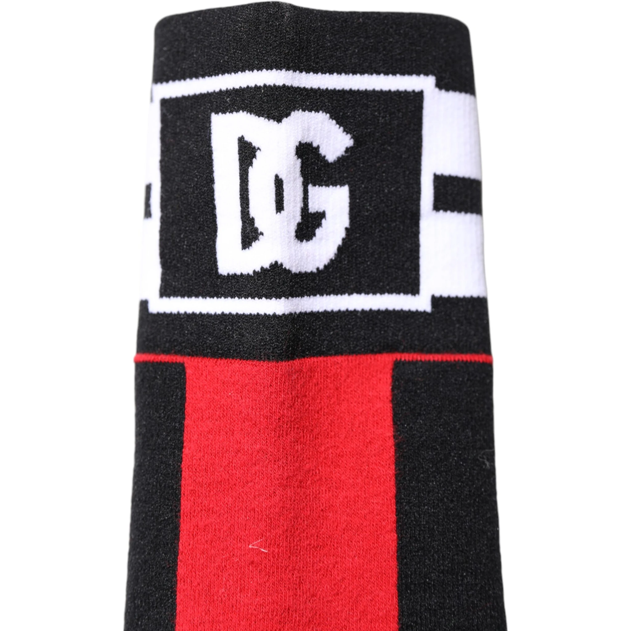 Red Cotton Stretch Printed Socks
