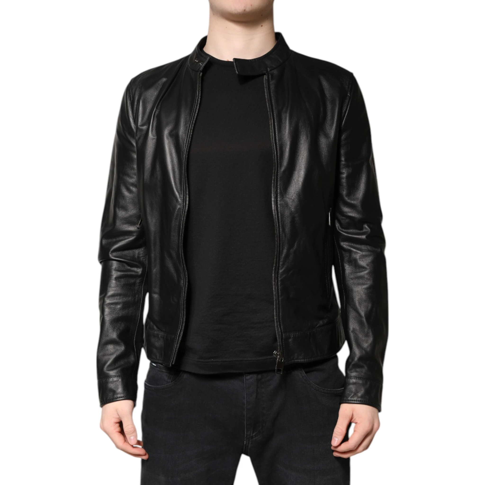 Black Sheep Leather Biker Full Zip Jacket