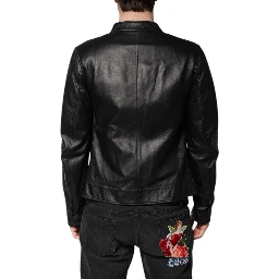 Black Sheep Leather Biker Full Zip Jacket