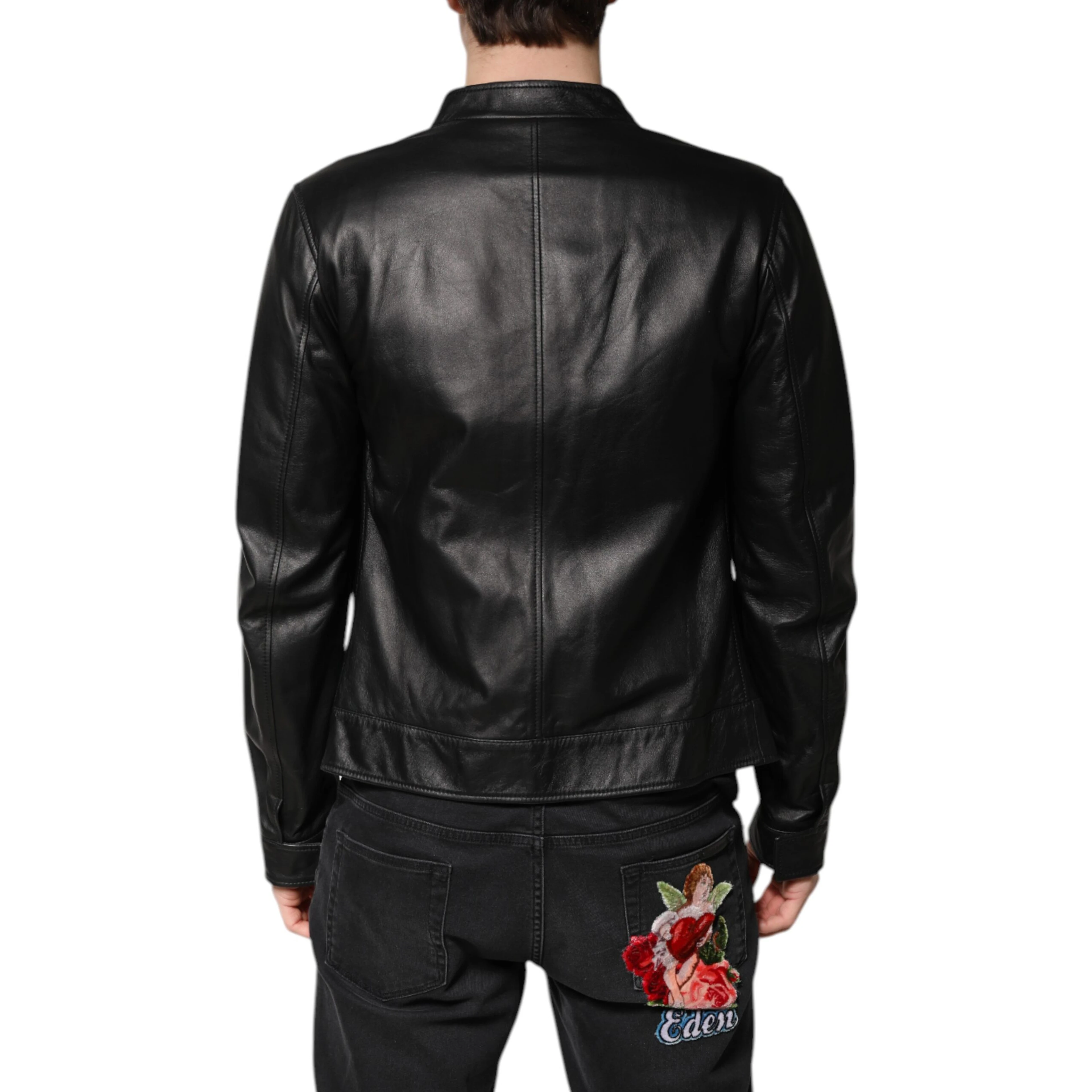 Black Sheep Leather Biker Full Zip Jacket