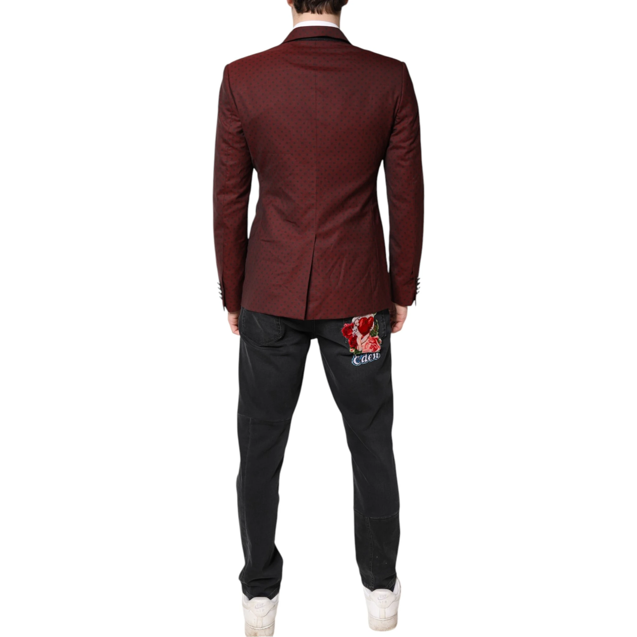 Maroon Wool Slim Fit Men Coat Jacket Blazer