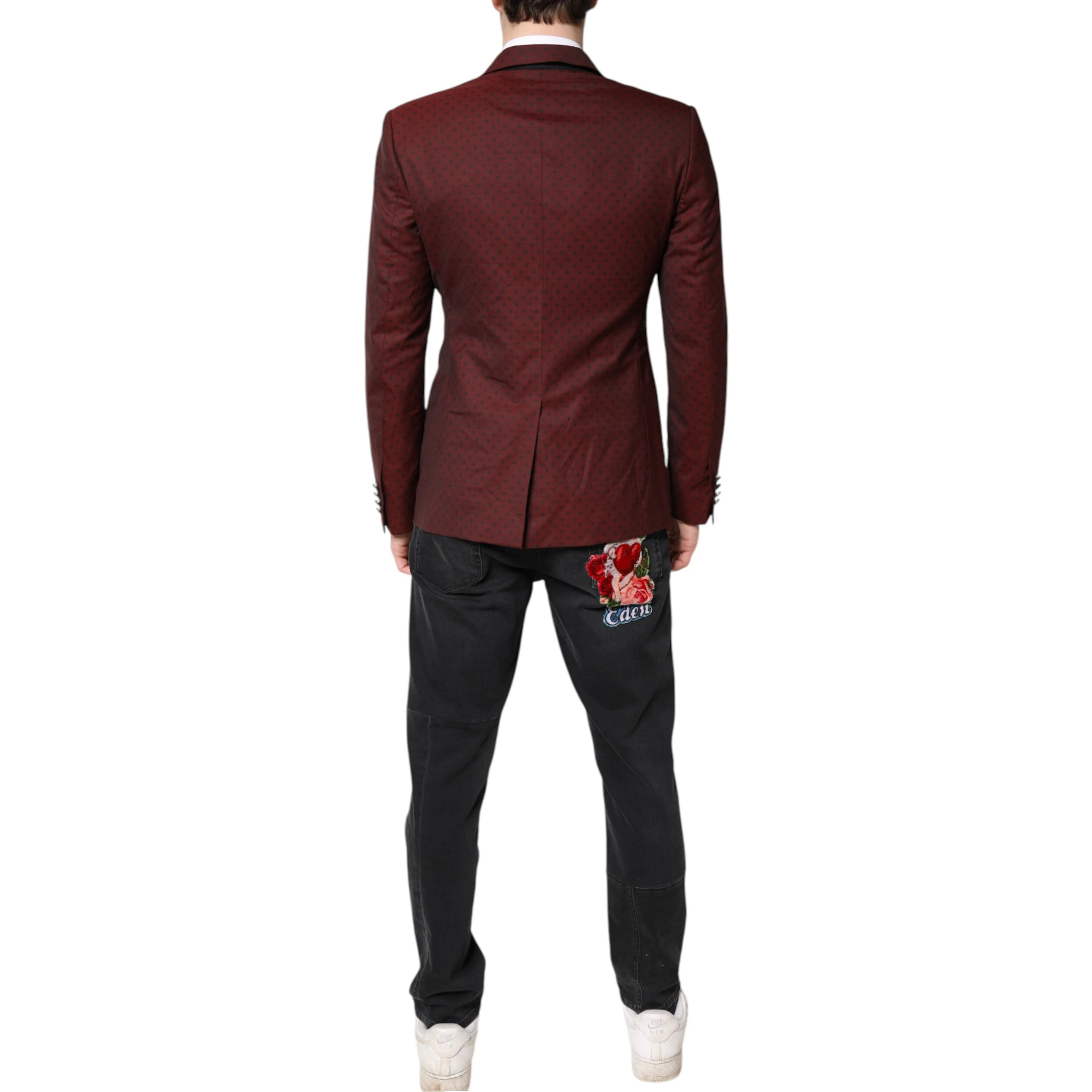 Maroon Wool Slim Fit Men Coat Jacket Blazer