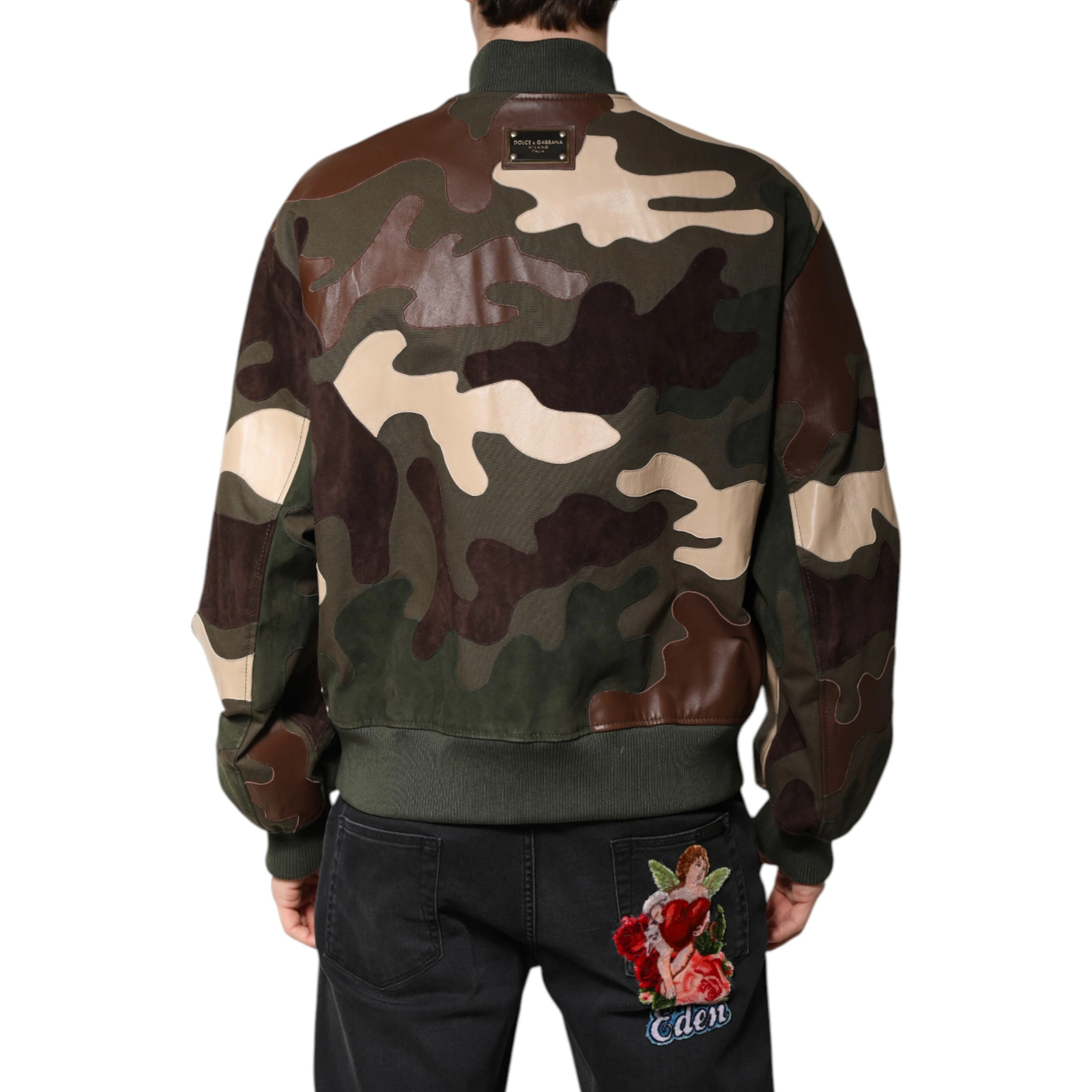 Multicolor Cotton Bomber Full Zip Jacket