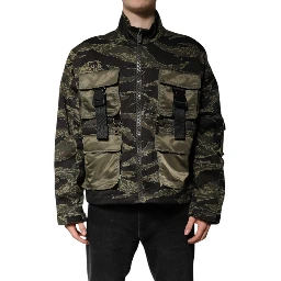 Multicolor Camouflage Cotton Bomber Jacket