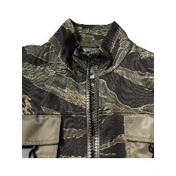 Multicolor Camouflage Cotton Bomber Jacket
