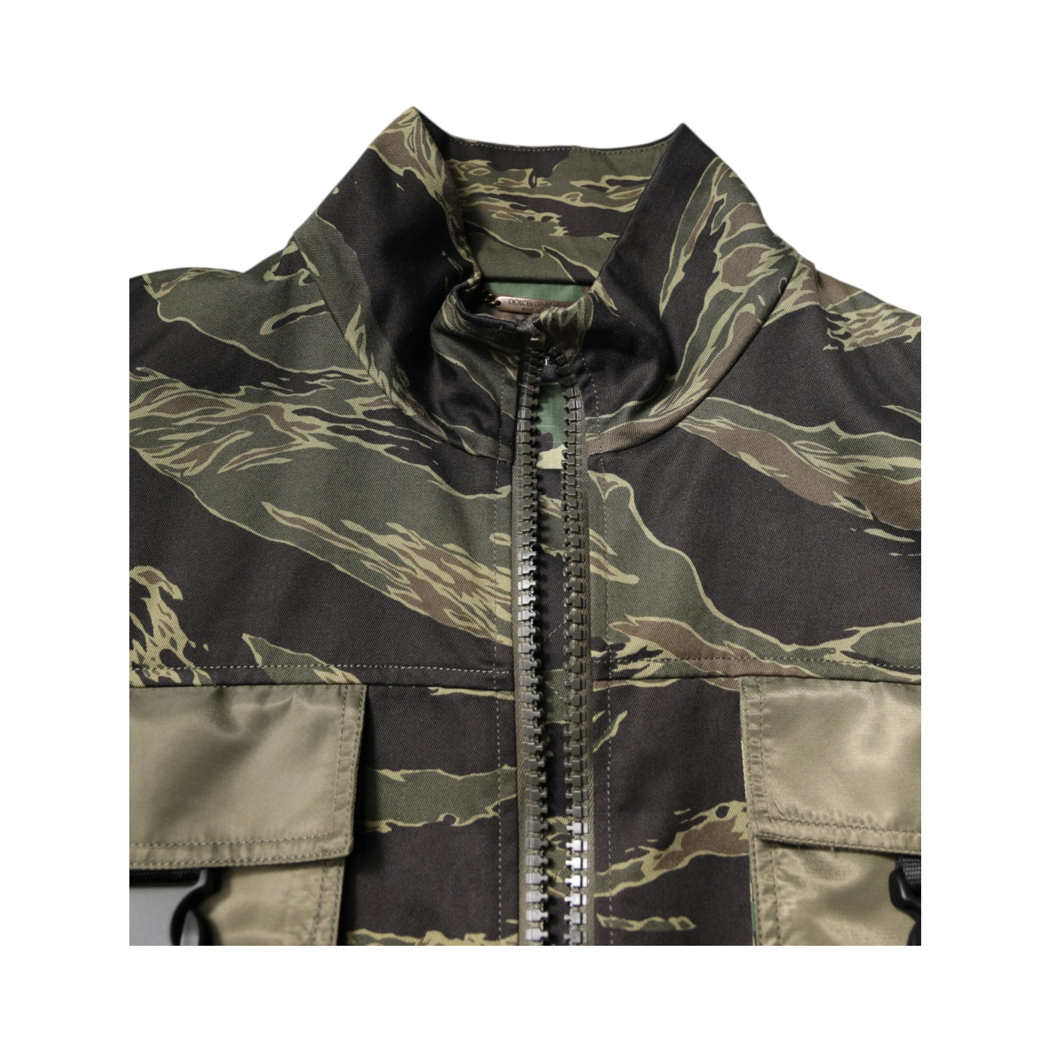 Multicolor Camouflage Cotton Bomber Jacket