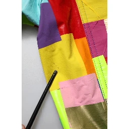 Multicolor Cotton Full Zip Men Biker Jacket