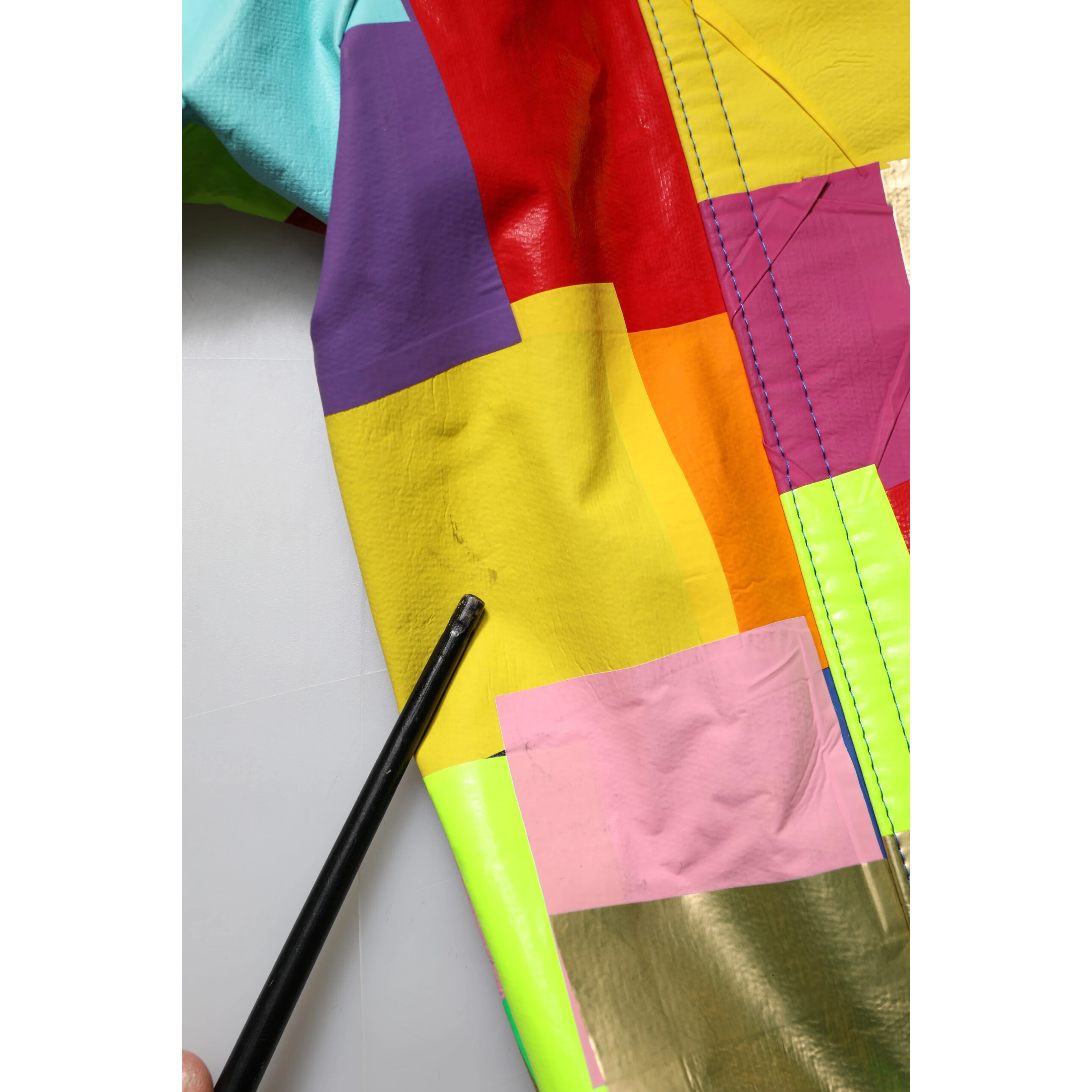 Multicolor Cotton Full Zip Men Biker Jacket