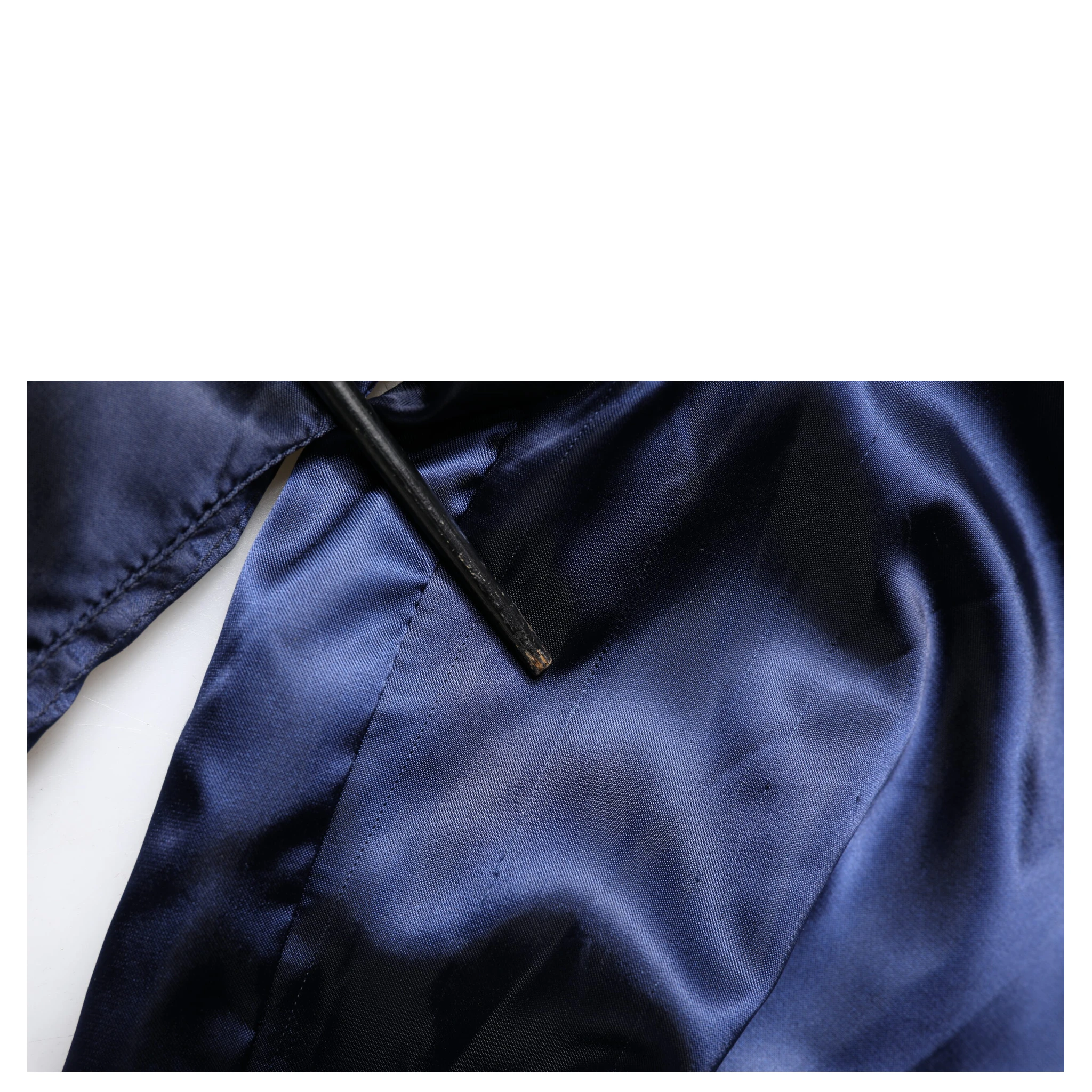 Blue Nylon DG Crown Full Zip Bomber Jacket